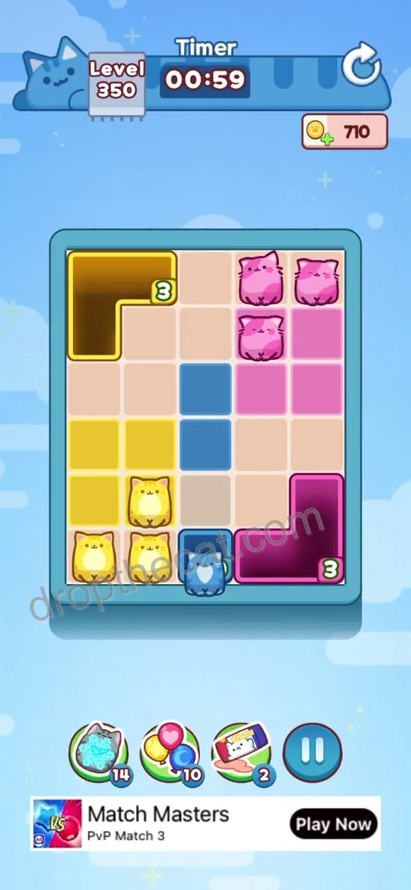 Drop The Cat Level 350 step 1