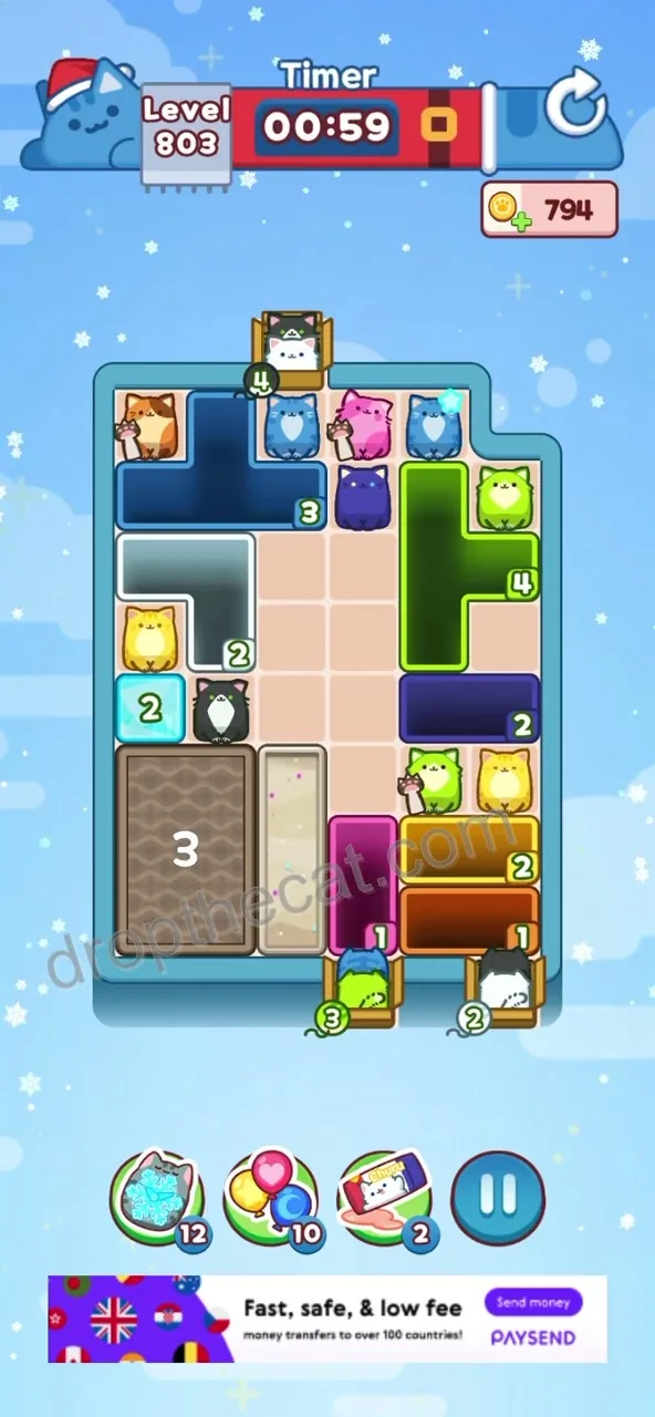 Drop The Cat Level 803 step 1