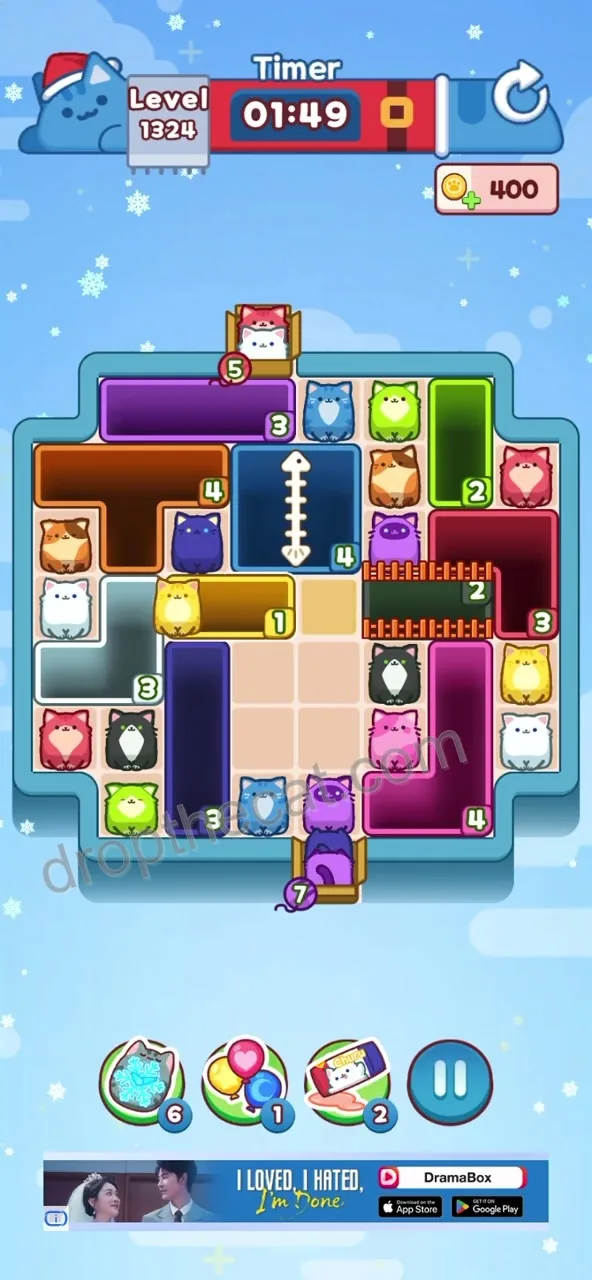 Drop The Cat Level 1324