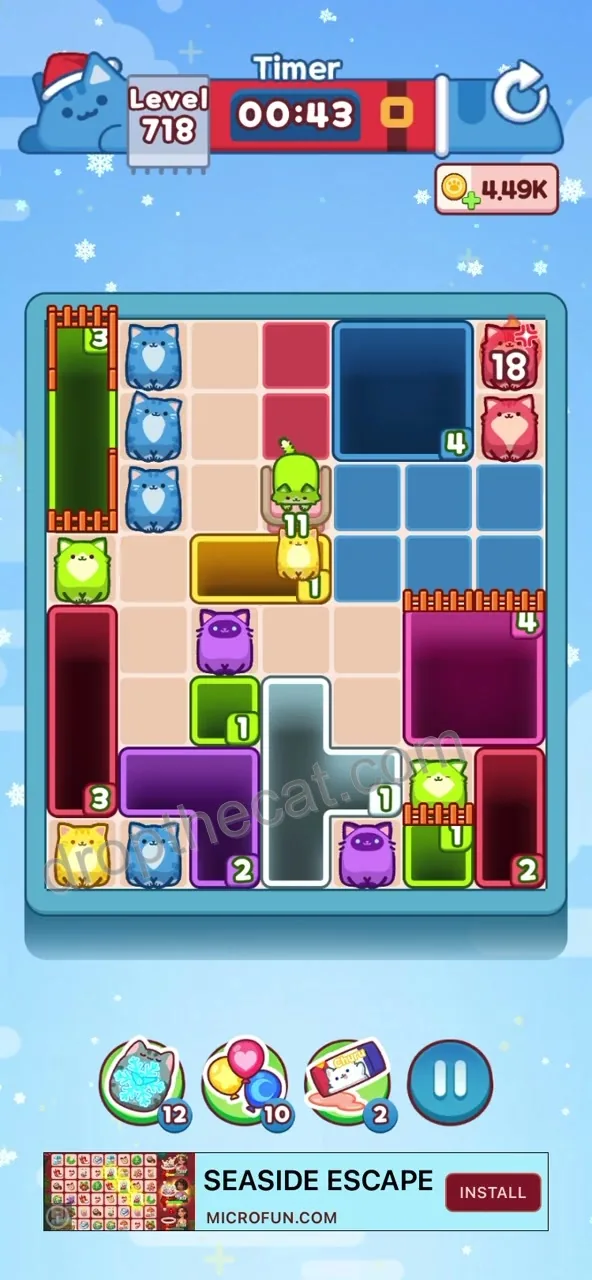 Drop The Cat Level 718 step 1