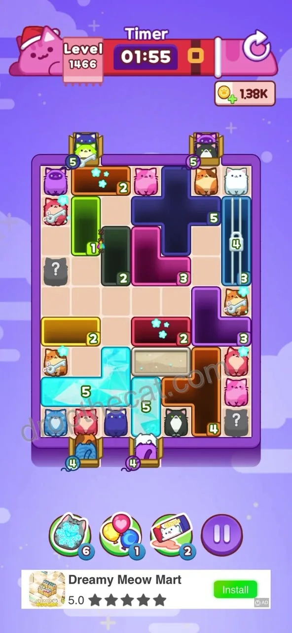 Drop The Cat Level 1466 step 1
