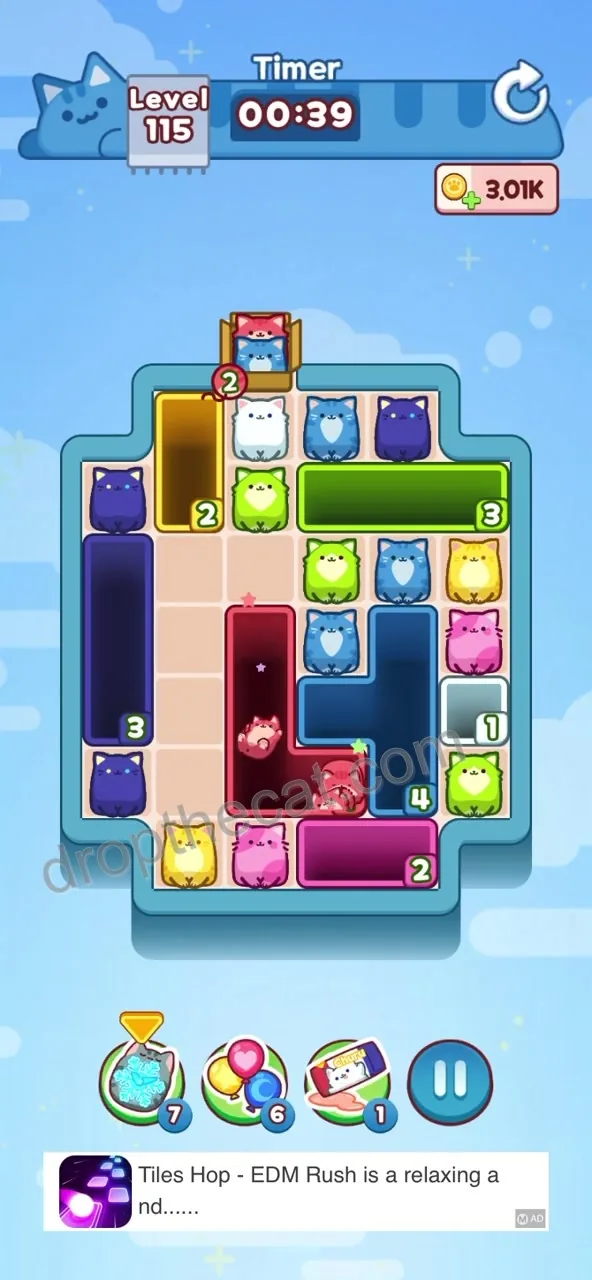Drop The Cat Level 115