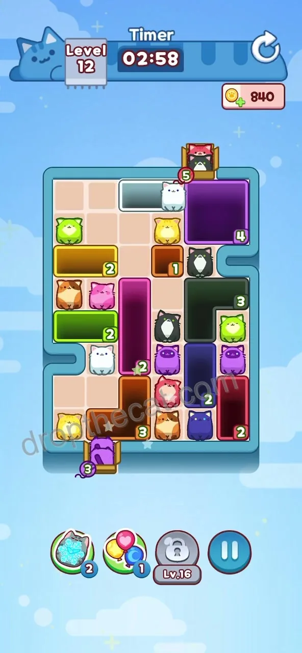 Drop The Cat Level 12 step 1