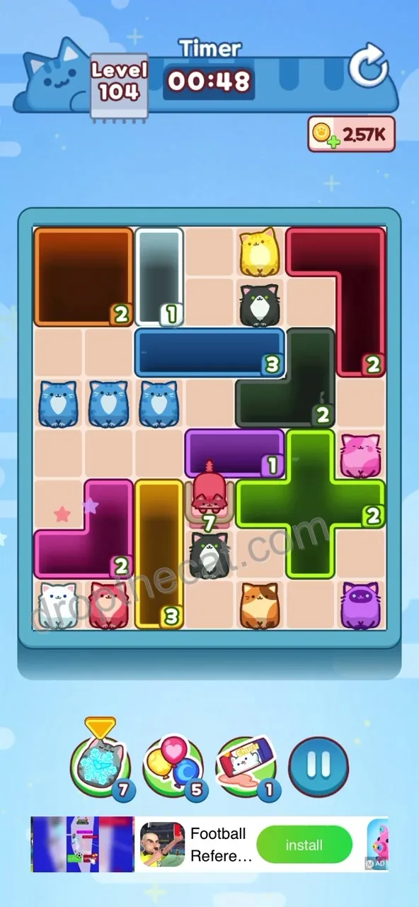 Drop The Cat Level 104 step 2