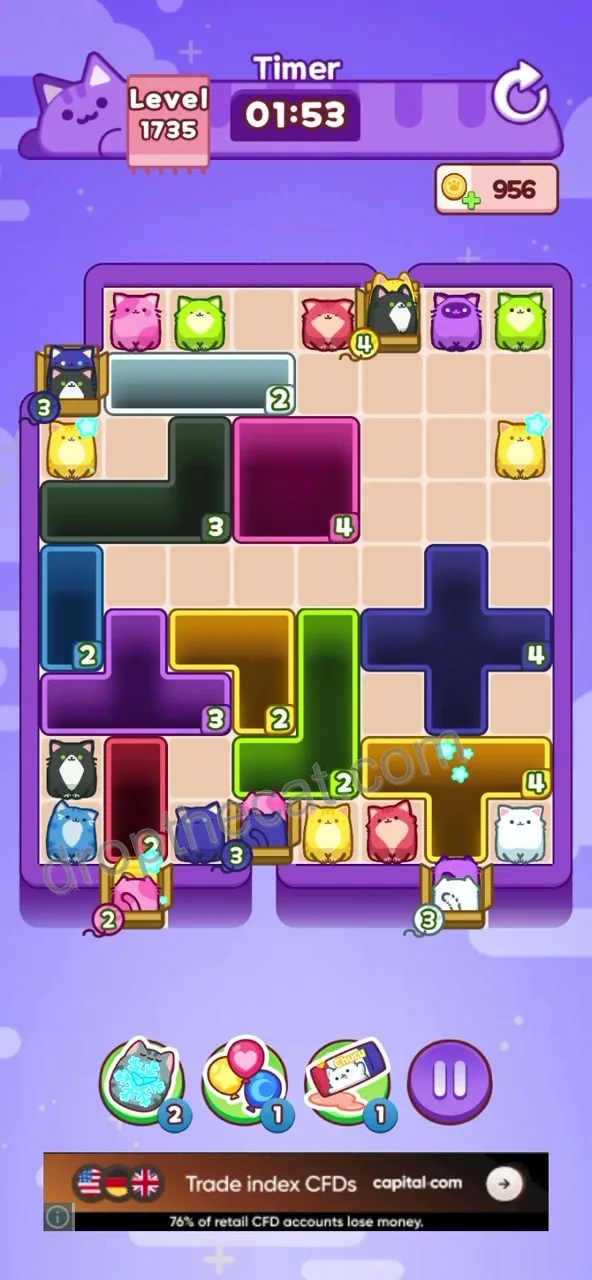 Drop The Cat Level 1735 step 1