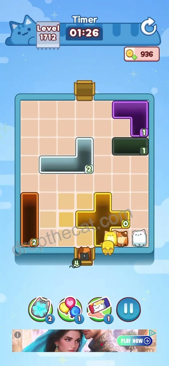 Drop The Cat Level 1712 step 3