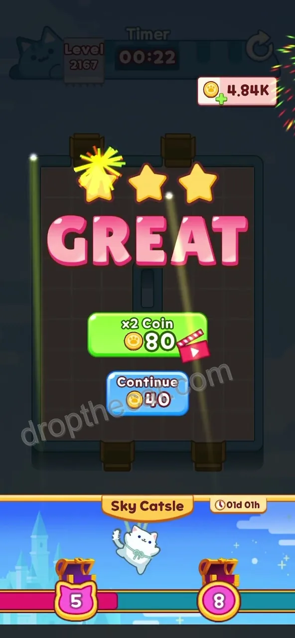 Drop The Cat Level 2167 step 4
