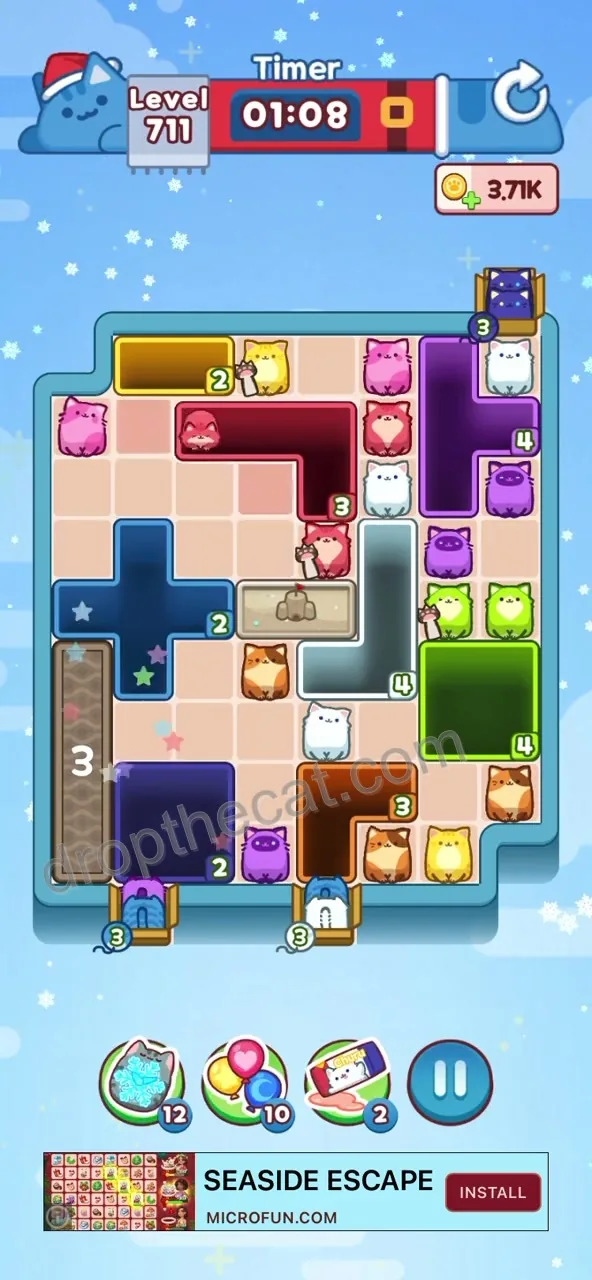 Drop The Cat Level 711 step 1