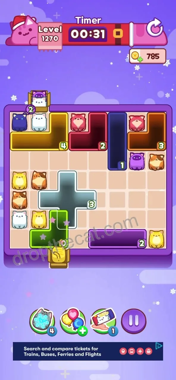 Drop The Cat Level 1270 step 3