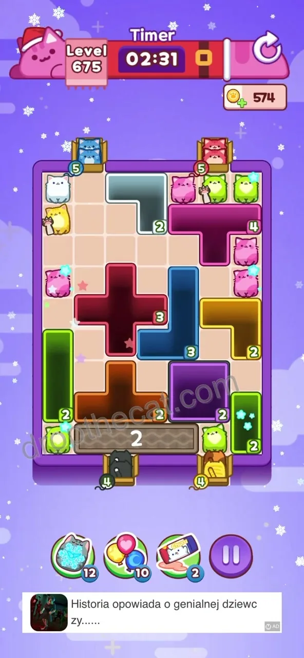 Drop The Cat Level 675 step 1