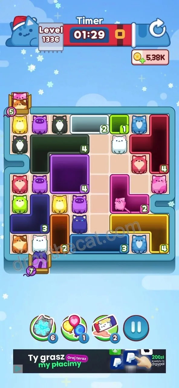 Drop The Cat Level 1336 step 1