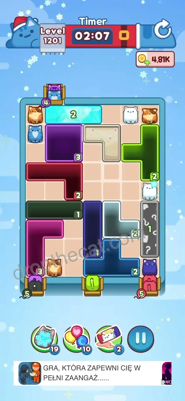 Drop The Cat Level 1201 step 3