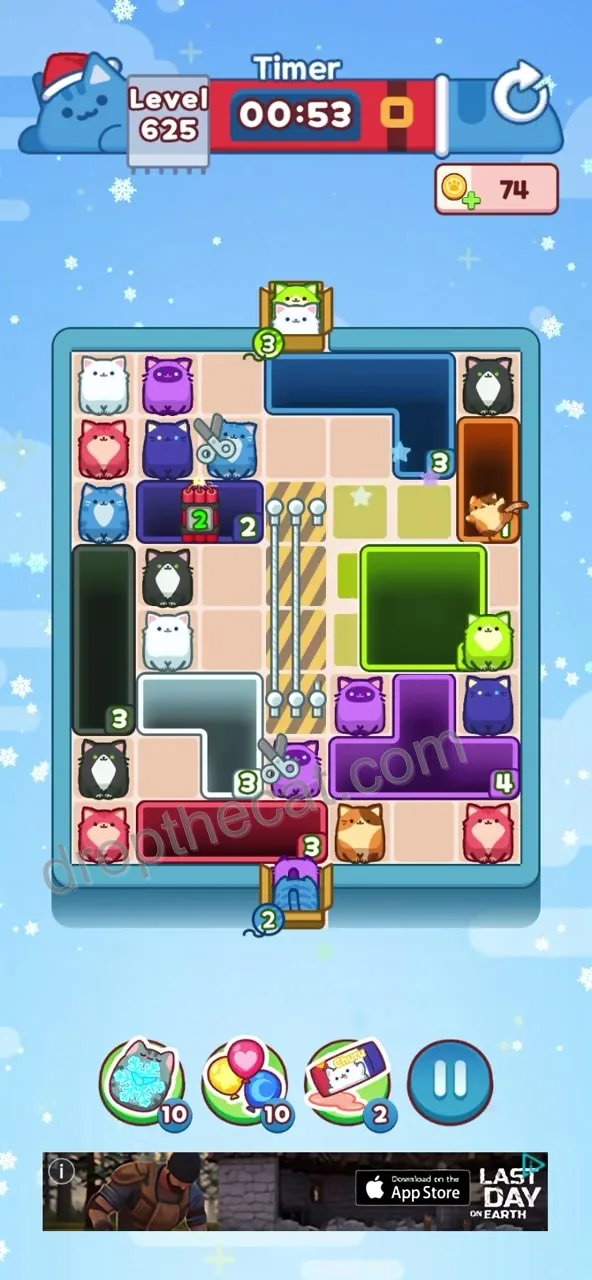 Drop The Cat Level 625 step 1