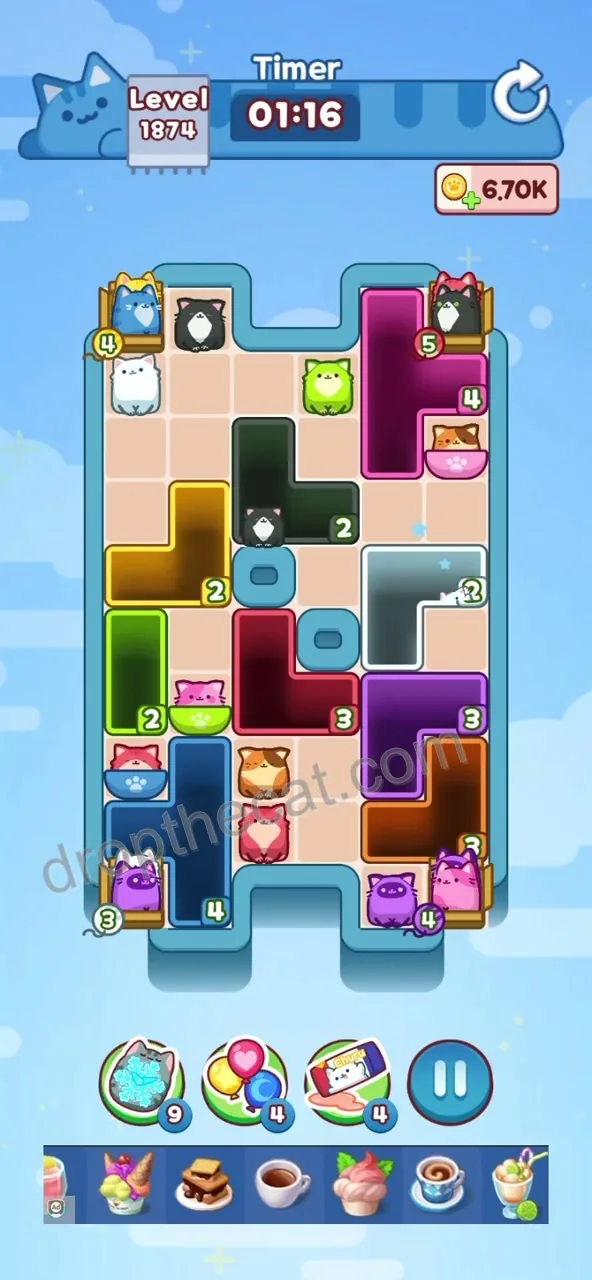 Drop The Cat Level 1874 step 1