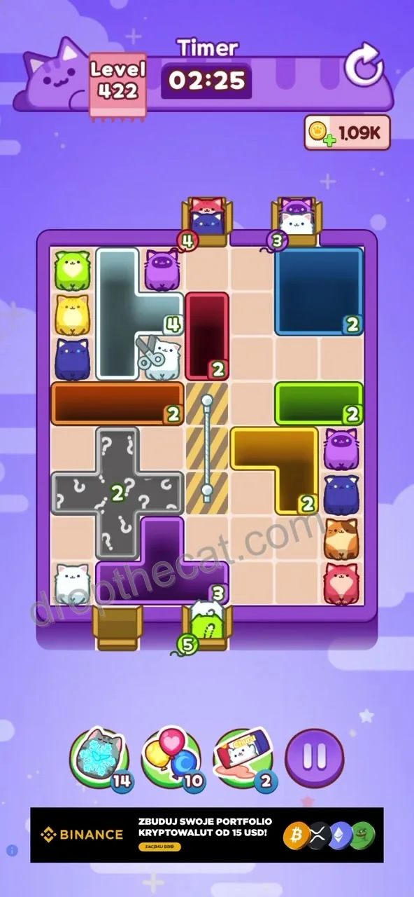 Drop The Cat Level 422 step 1