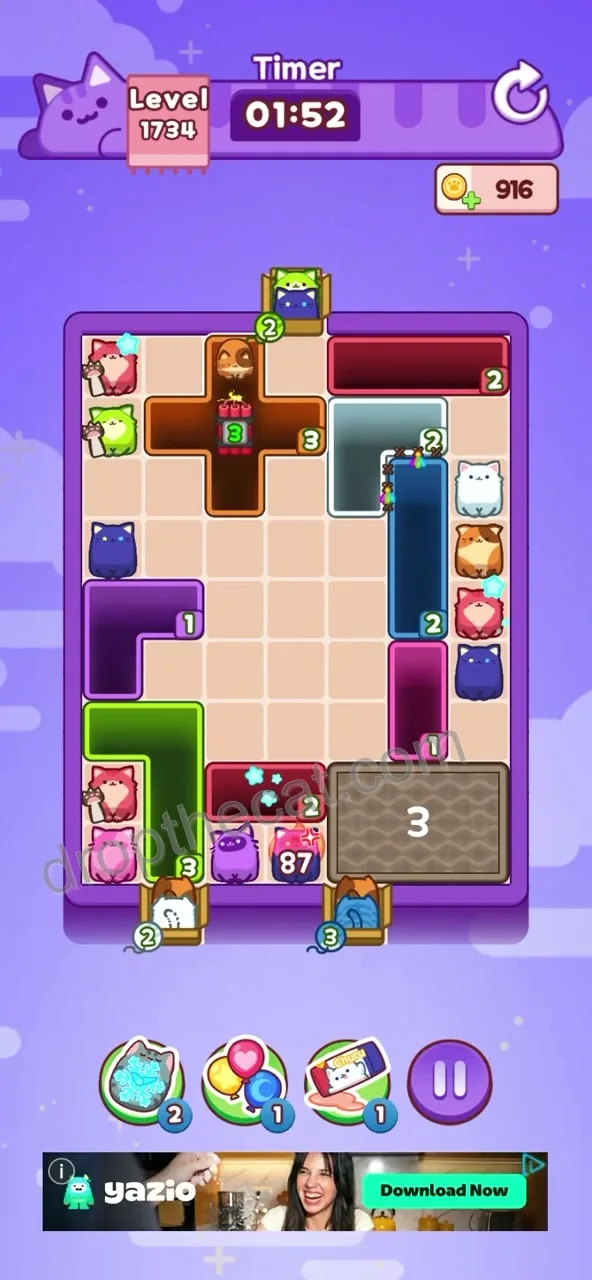 Drop The Cat Level 1734 step 2