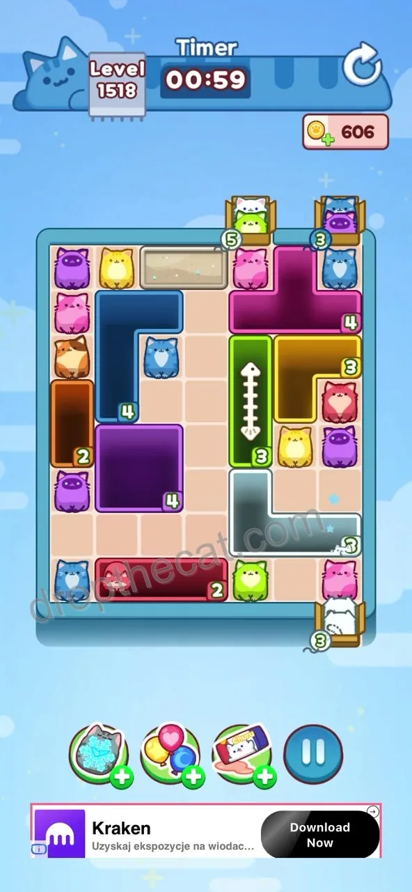 Drop The Cat Level 1518
