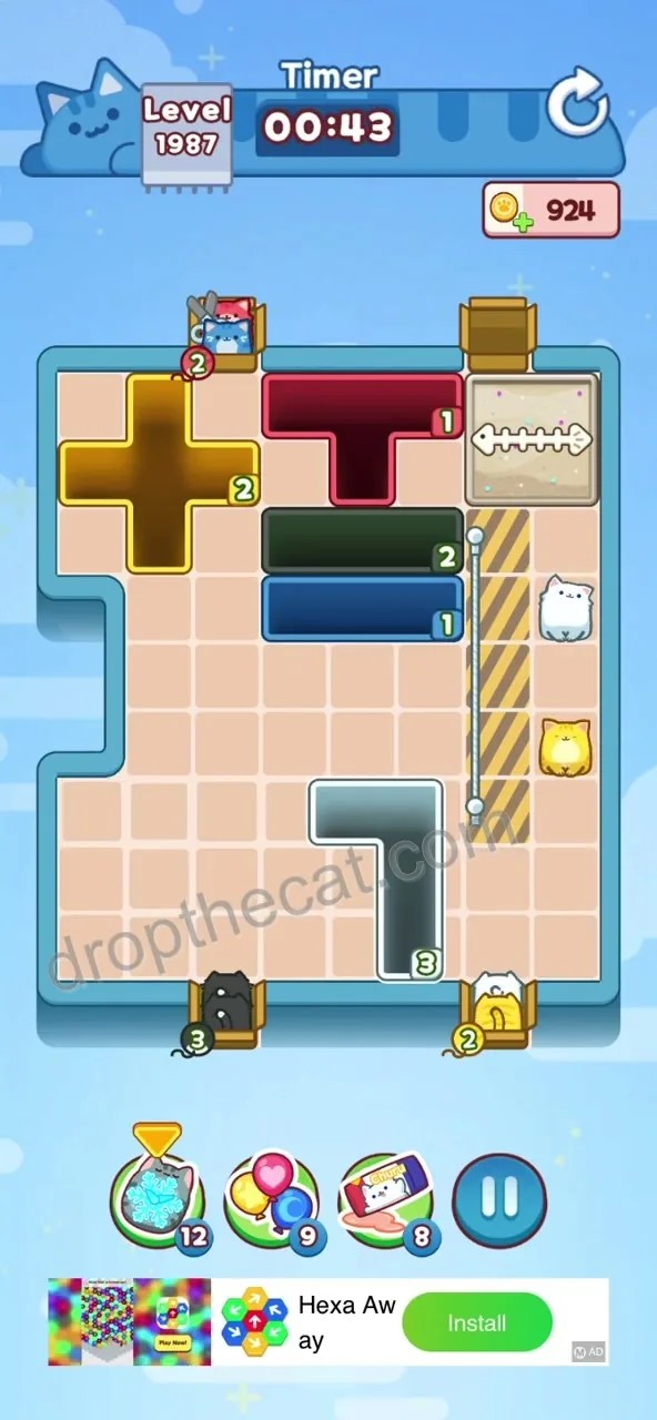 Drop The Cat Level 1987 step 2