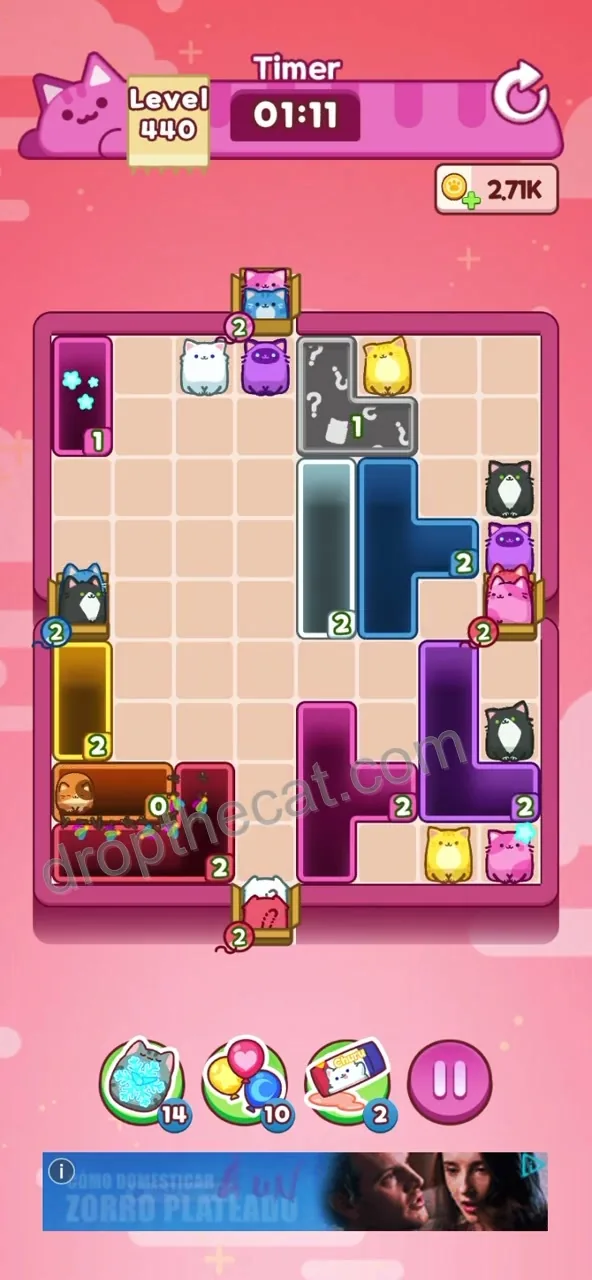 Drop The Cat Level 440 step 3