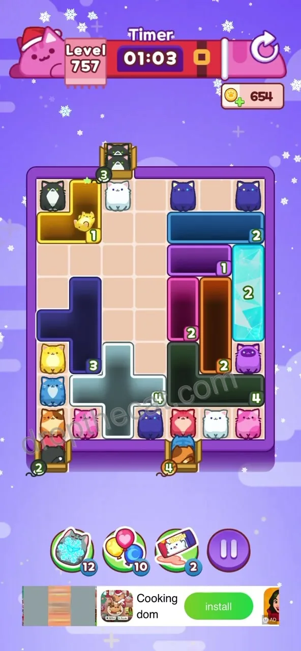 Drop The Cat Level 757 step 1