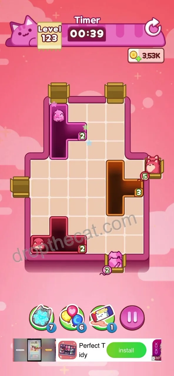 Drop The Cat Level 123 step 4