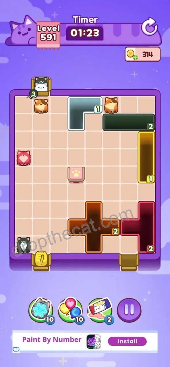 Drop The Cat Level 591 step 3