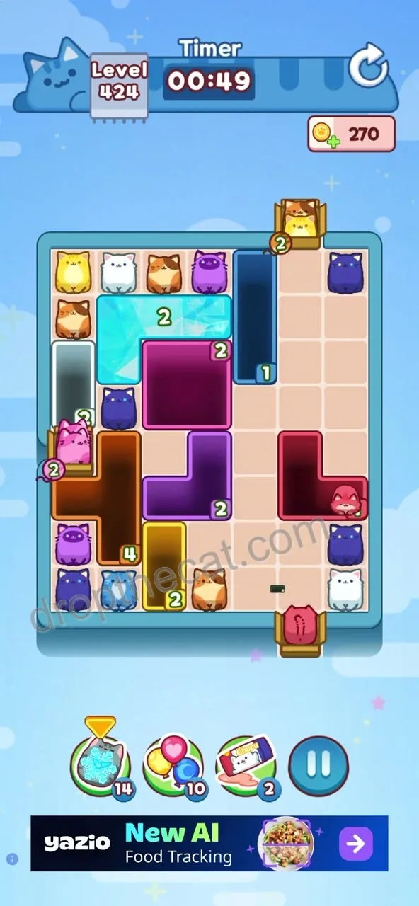 Drop The Cat Level 424 step 2