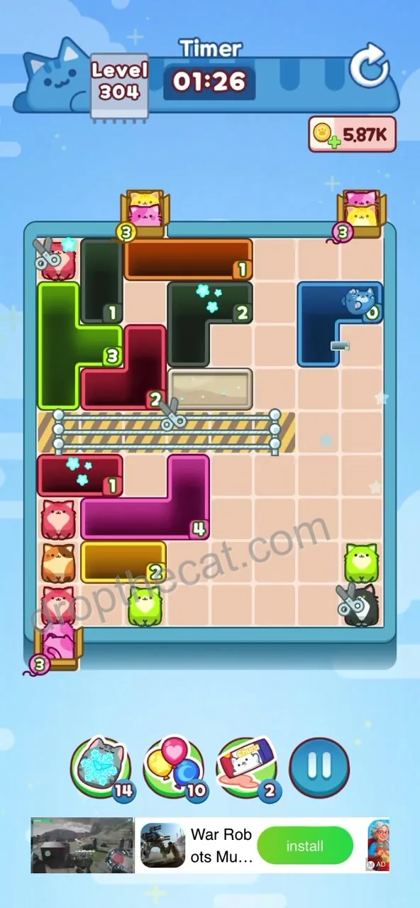 Drop The Cat Level 304 step 2