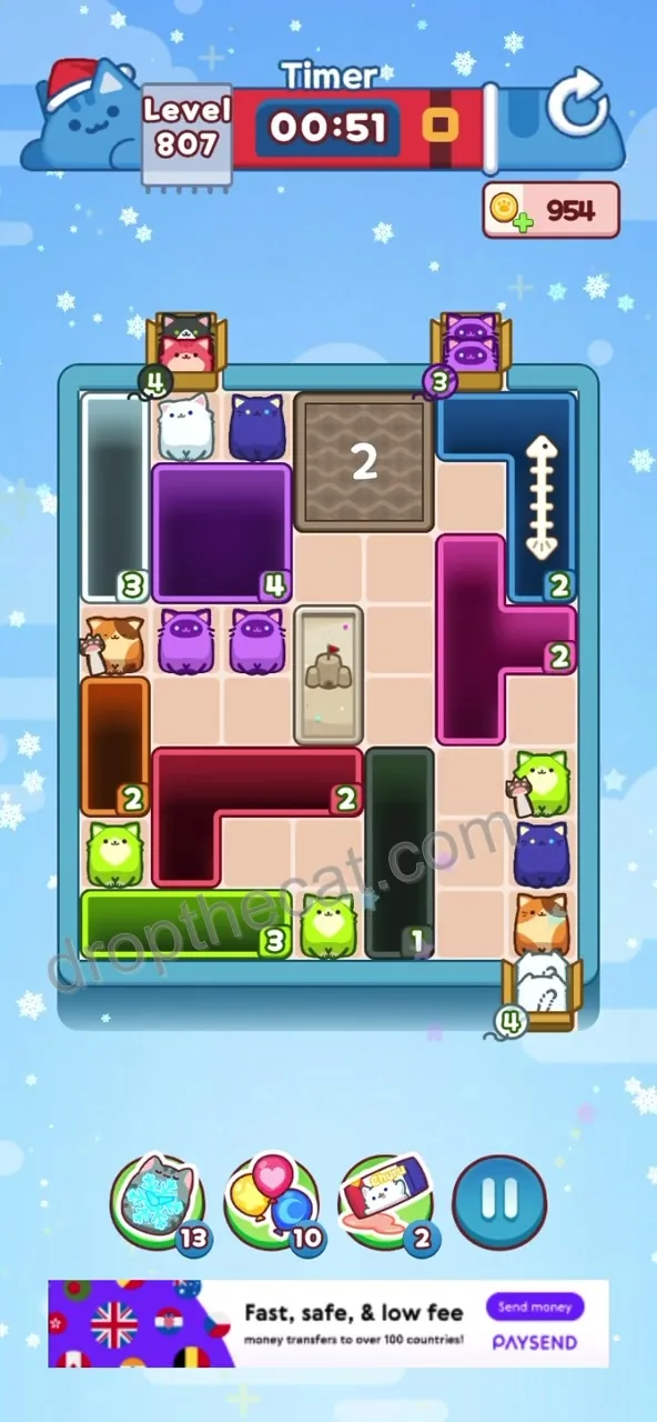 Drop The Cat Level 807 step 1