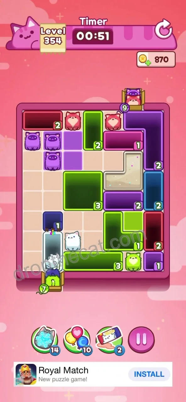Drop The Cat Level 354 step 2