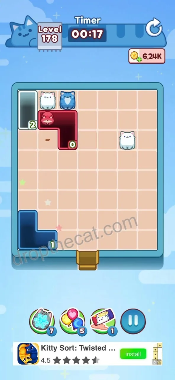 Drop The Cat Level 178 step 4