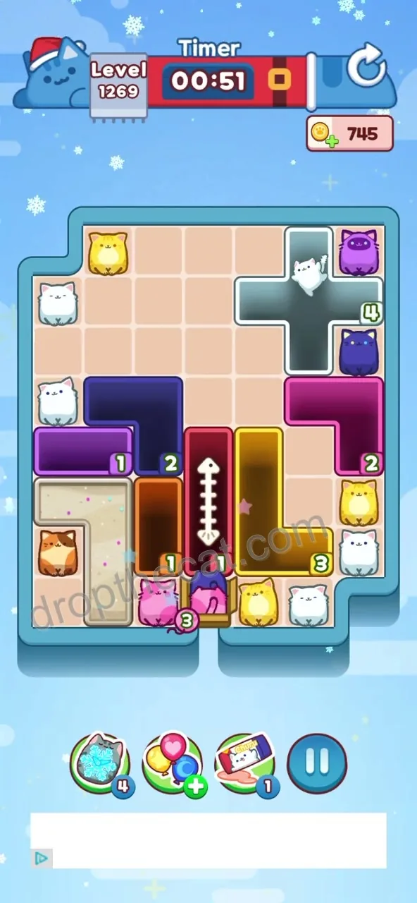 Drop The Cat Level 1269 step 2