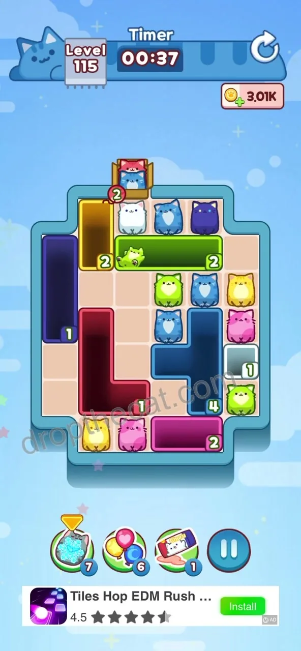 Drop The Cat Level 115 step 2