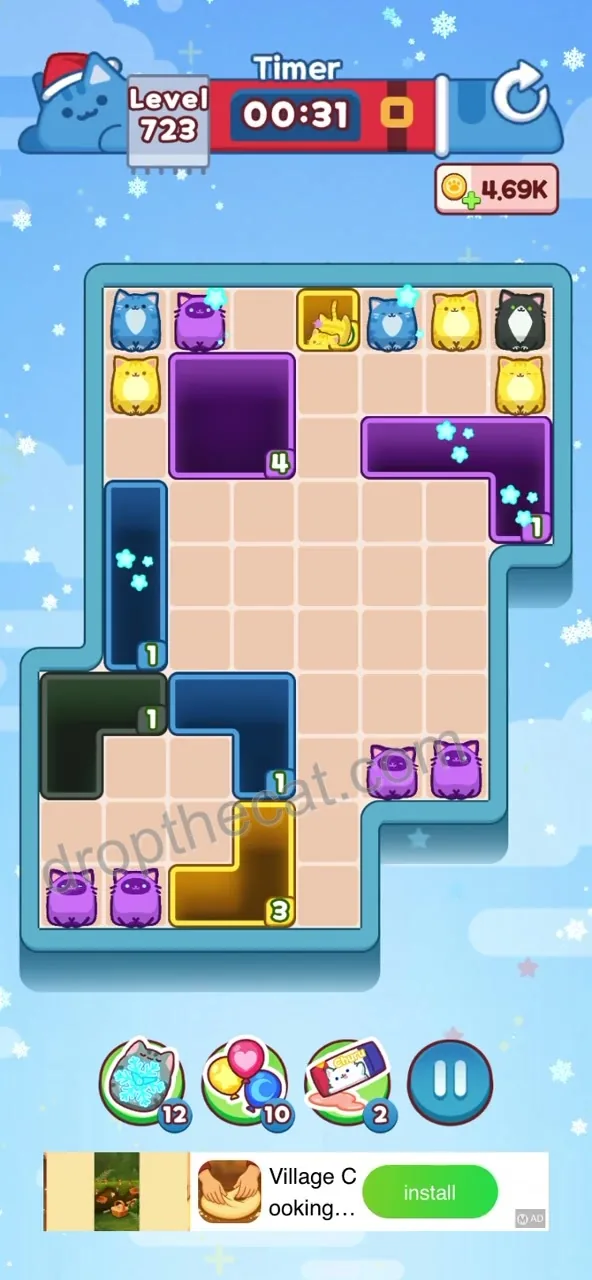 Drop The Cat Level 723 step 3