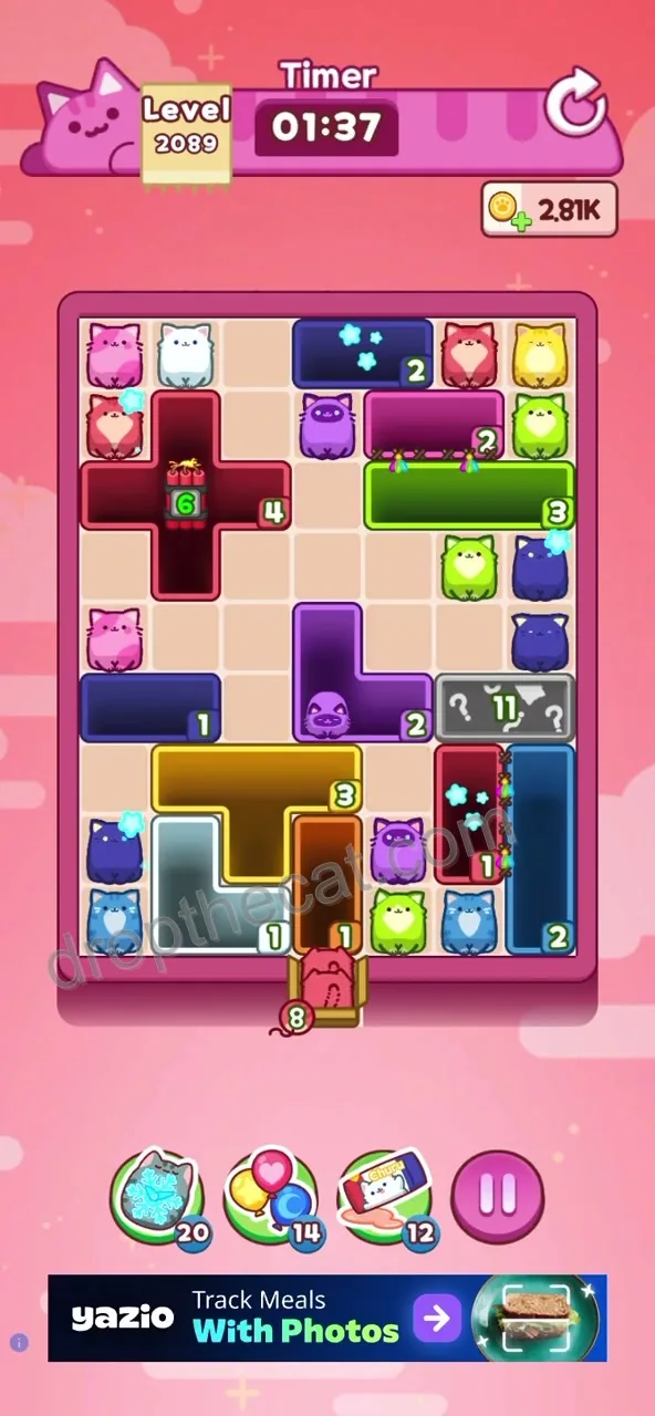 Drop The Cat Level 2089 step 2