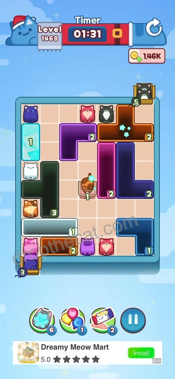 Drop The Cat Level 1468 step 3