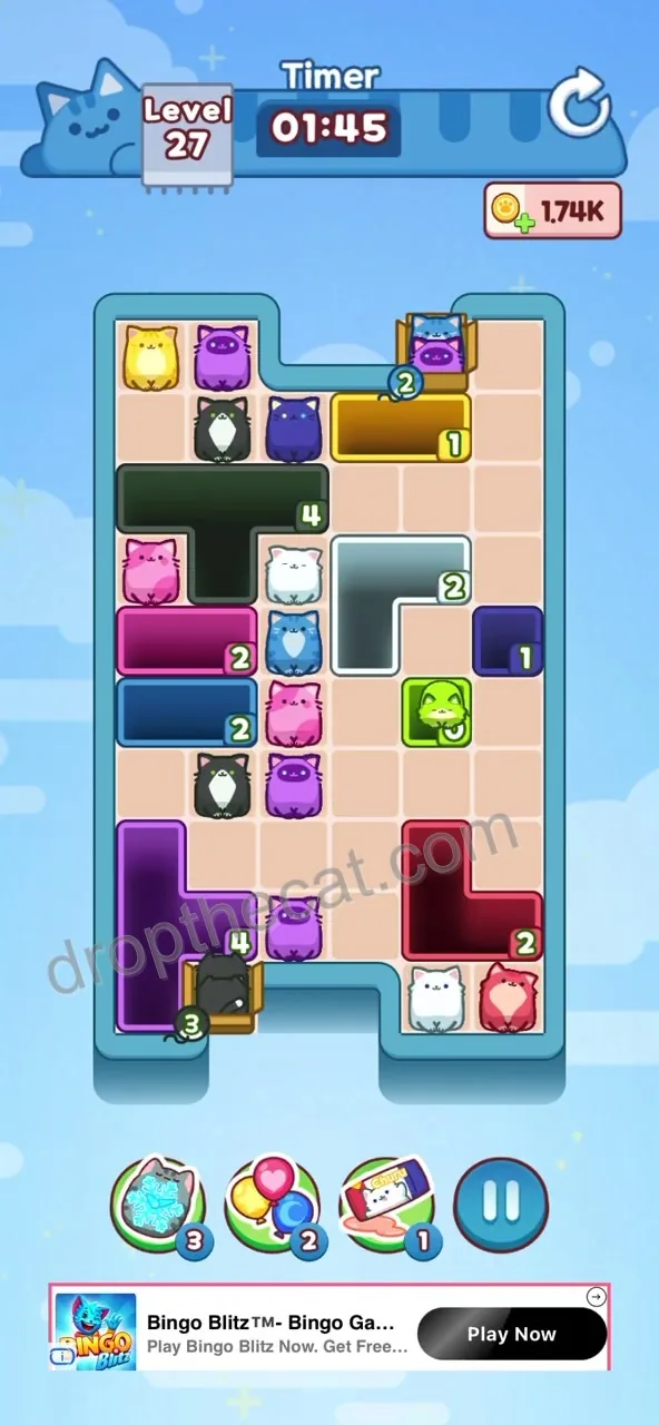 Drop The Cat Level 27 step 2