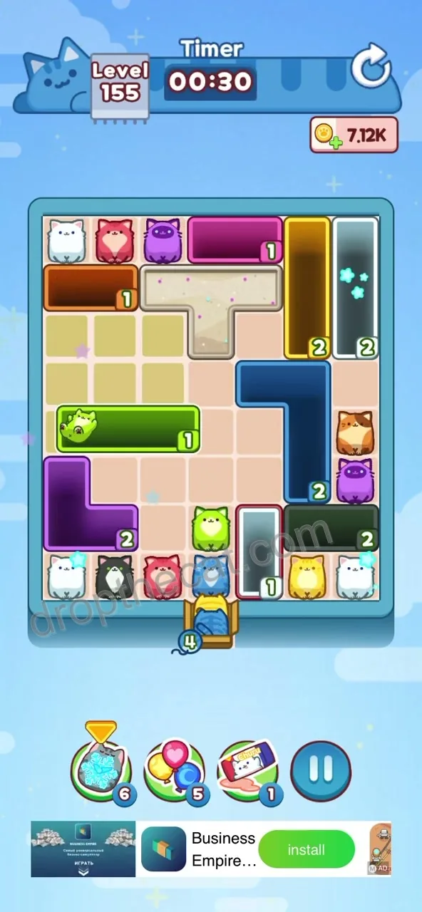 Drop The Cat Level 155 step 2