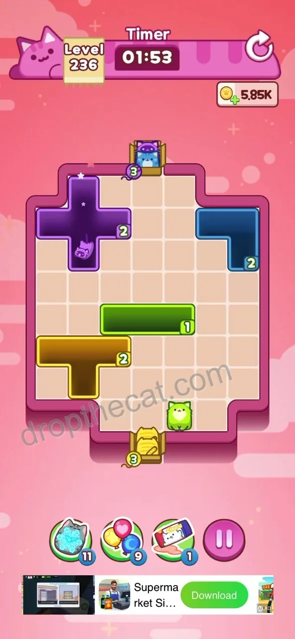 Drop The Cat Level 236 step 3
