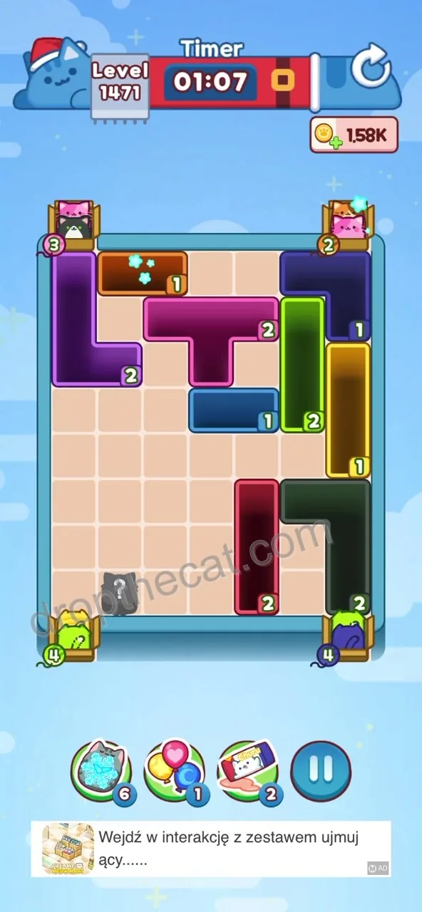 Drop The Cat Level 1471 step 3