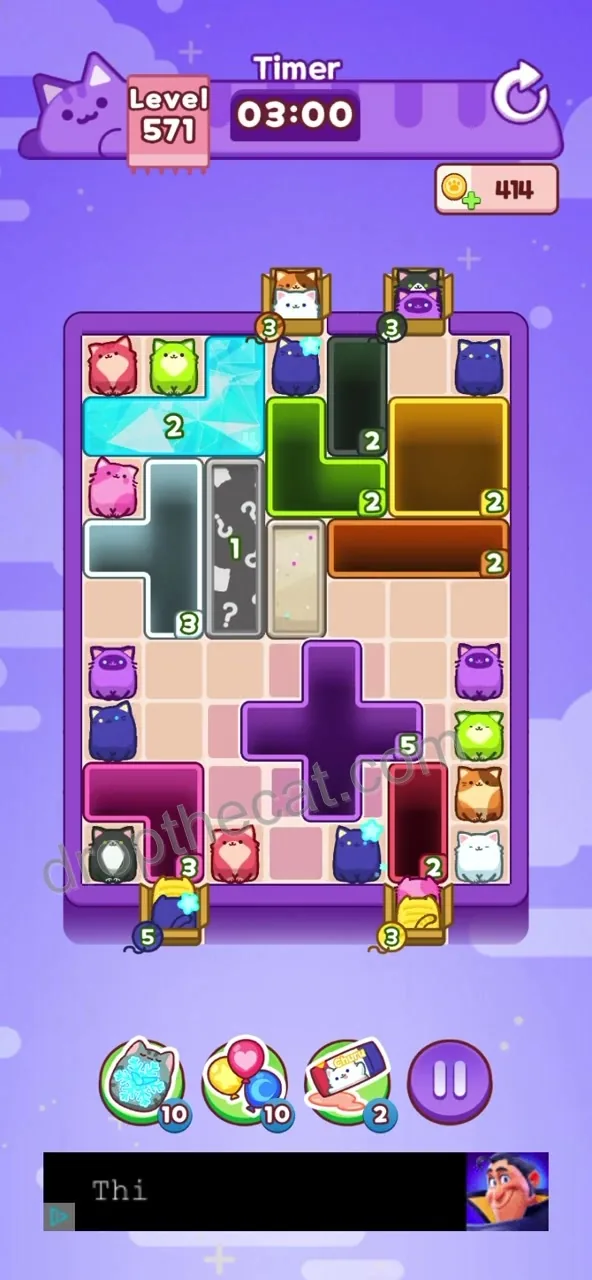 Drop The Cat Level 571 step 1