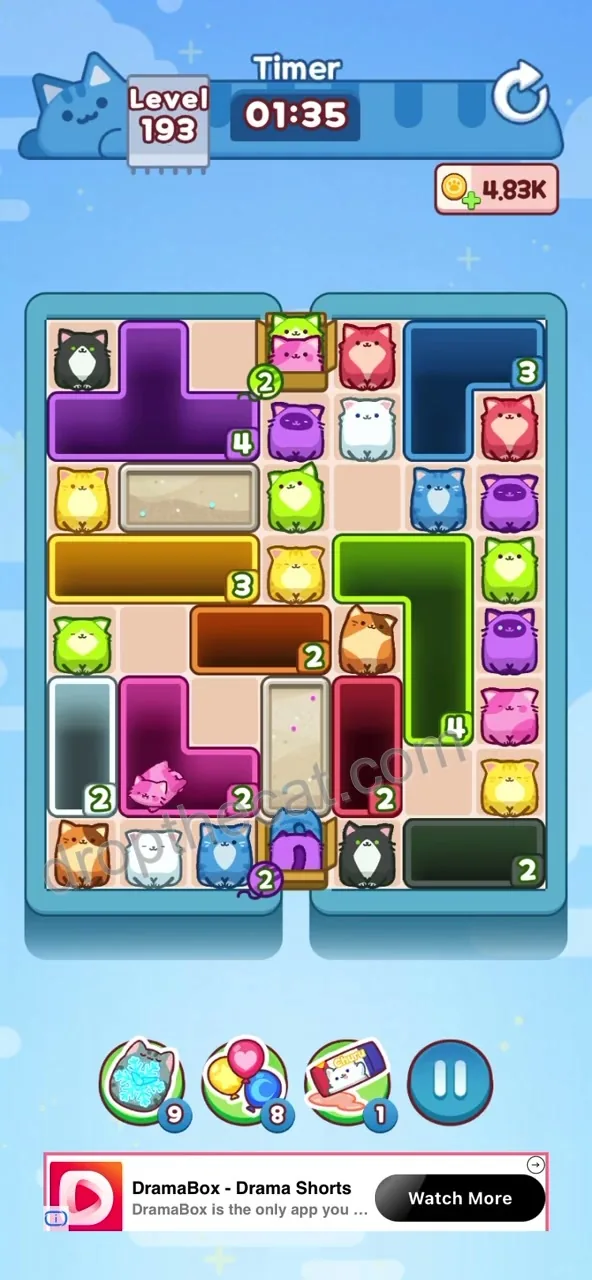 Drop The Cat Level 193