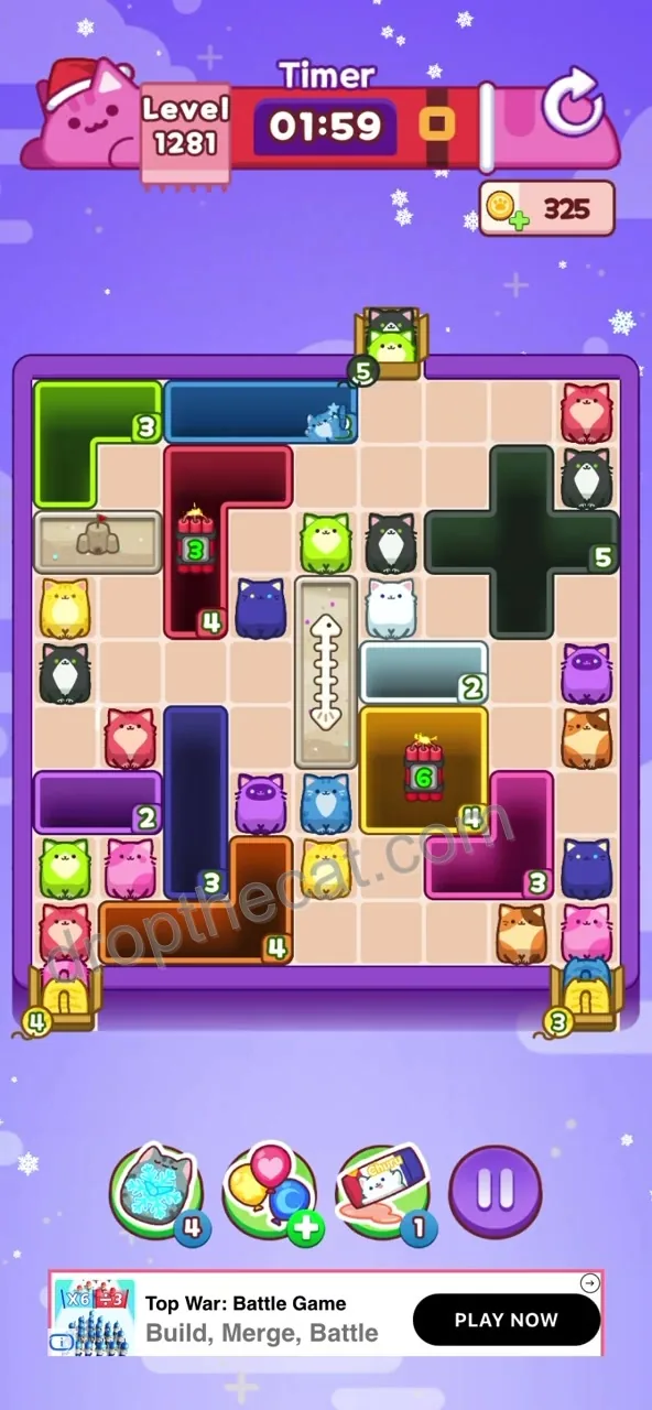 Drop The Cat Level 1281