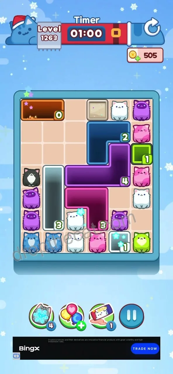 Drop The Cat Level 1263 step 2
