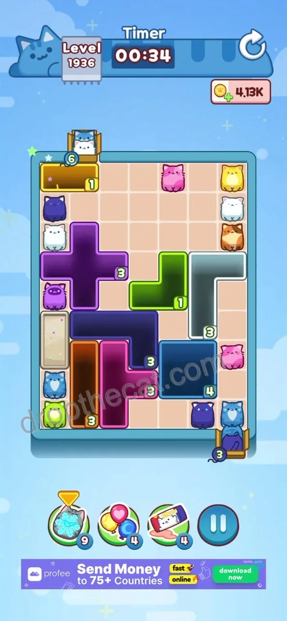 Drop The Cat Level 1936 step 3