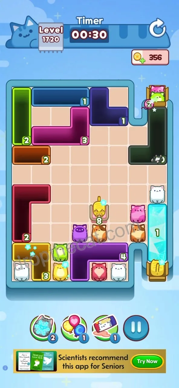 Drop The Cat Level 1720 step 3