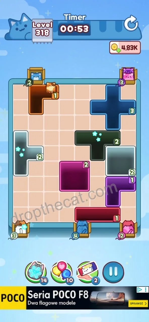 Drop The Cat Level 318 step 3