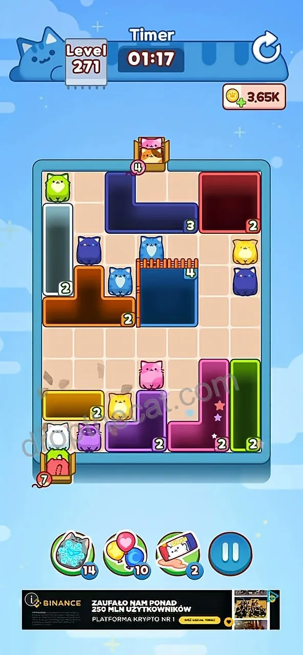 Drop The Cat Level 271 step 1