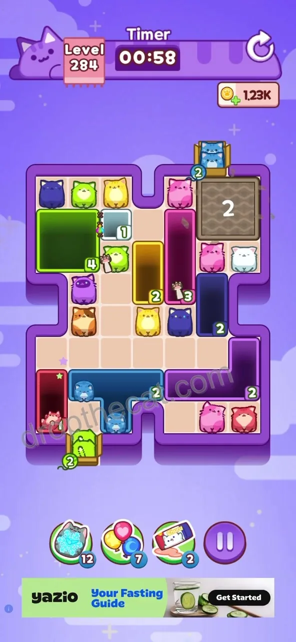 Drop The Cat Level 284 step 1