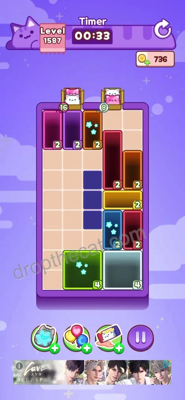 Drop The Cat Level 1587 step 3